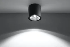 Aplique de techo TIUBE negro, GU10