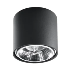 Aplique de techo TIUBE negro, GU10