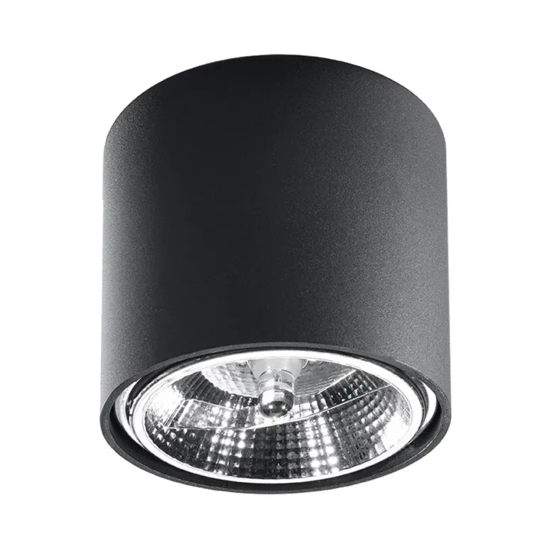 Aplique de techo TIUBE negro, GU10