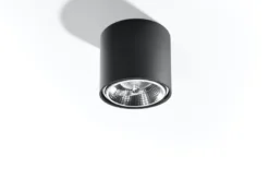 Aplique de techo TIUBE negro, GU10