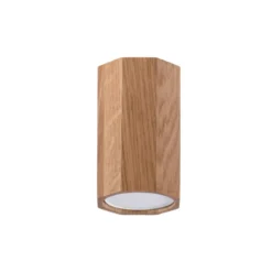 Aplique de techo ZEKE 10, roble, GU10