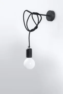 Aplique EDISON negro, E27