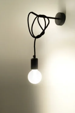 Aplique EDISON negro, E27