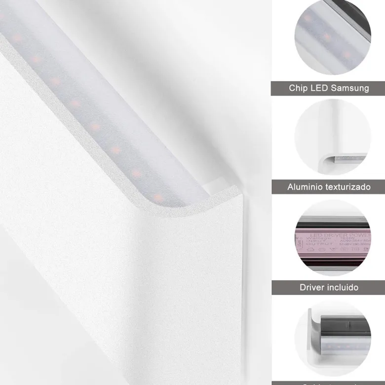Aplique Led KLAN 410, 14W, blanco