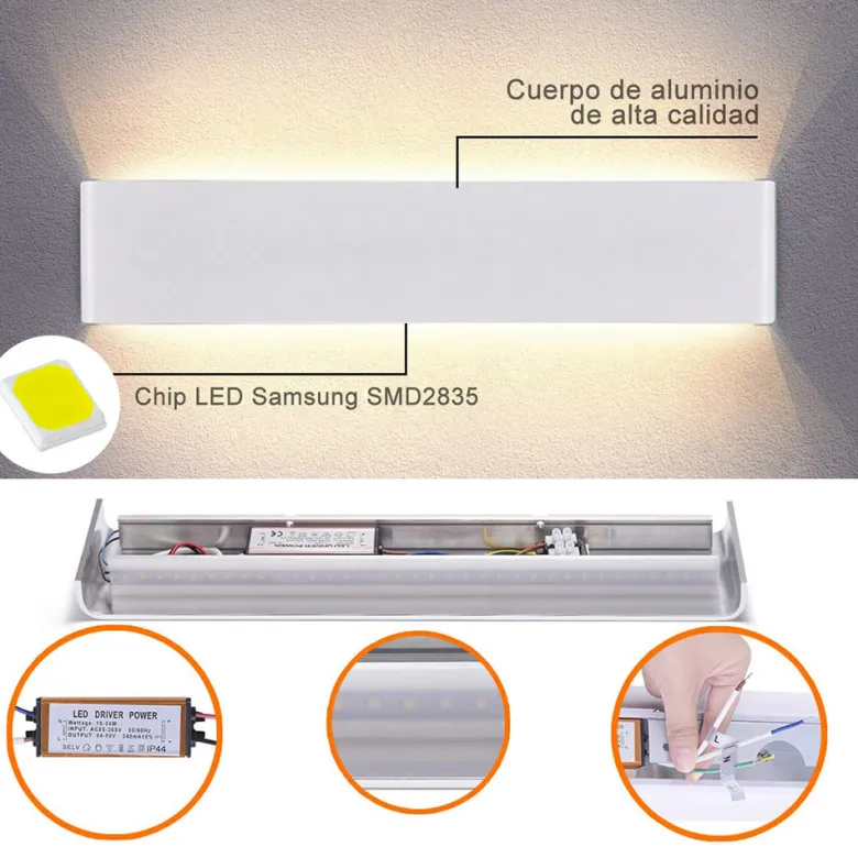 Aplique Led KLAN 410, 14W, blanco
