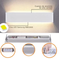Aplique Led KLAN 720, 24W, blanco