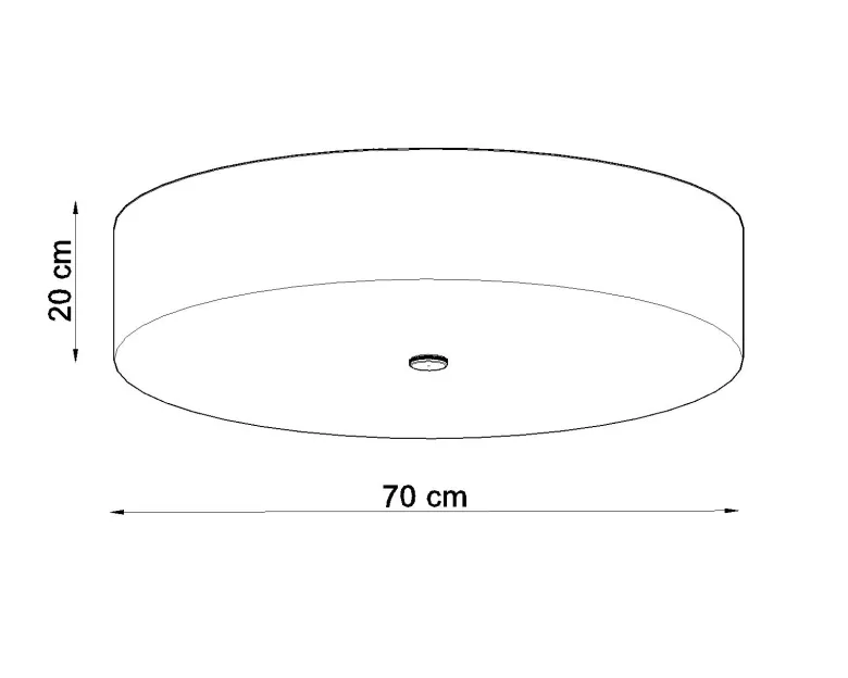 Aplique para techo SKALA 70 negro, E27