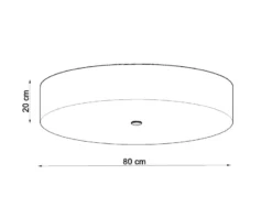 Aplique para techo SKALA 80 negro, E27