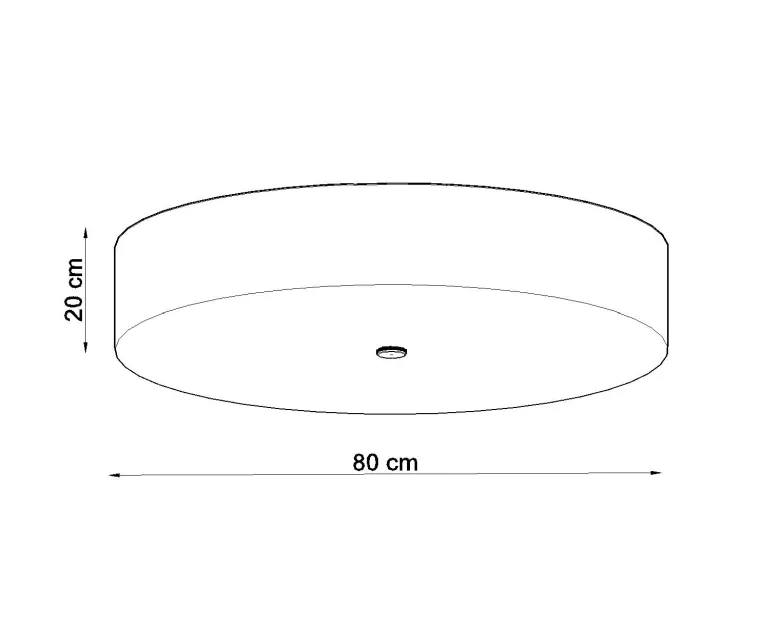 Aplique para techo SKALA 80 negro, E27