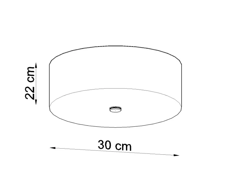 Aplique para techo SKALA 30 negro, E27