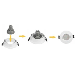 Aro Downlight SPARV Circular Basculante para Bombilla LED GU10, UGR17