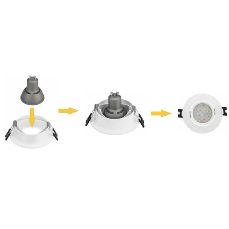 Aro Downlight SPARV Circular Basculante para Bombilla LED GU10, UGR17