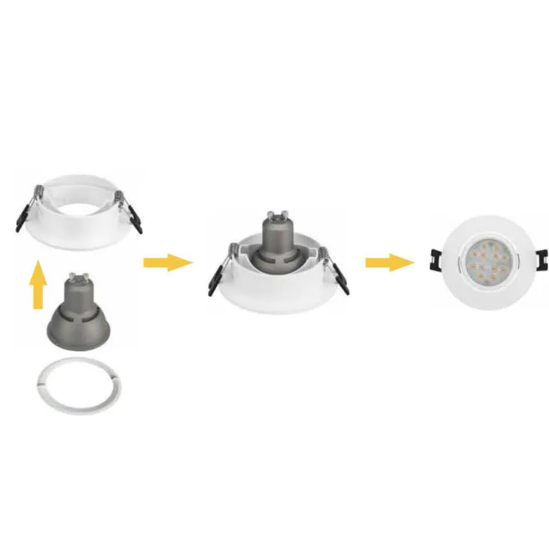 Aro Downlight SPARV Circular Basculante para Bombilla LED GU10