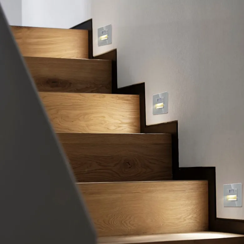 Baliza Led 1W, KOOB frontal cristal gris