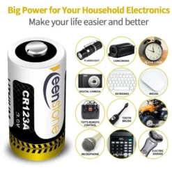 Batería Litio CR123A 3V 1600mAh