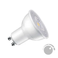 Bombilla dicroica LED GU10 SMD, 60º, 7W, Regulable