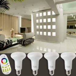 Bombilla E27 LED 9W, RGB+CW (2.4G)