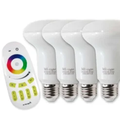 Bombilla E27 LED 9W, RGB+CW (2.4G)