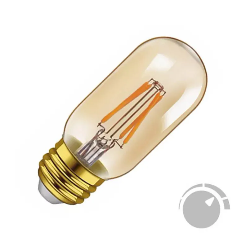 Bombilla Led E27 COB filamento GOLD 4W, Ø45x110mm, Regulable