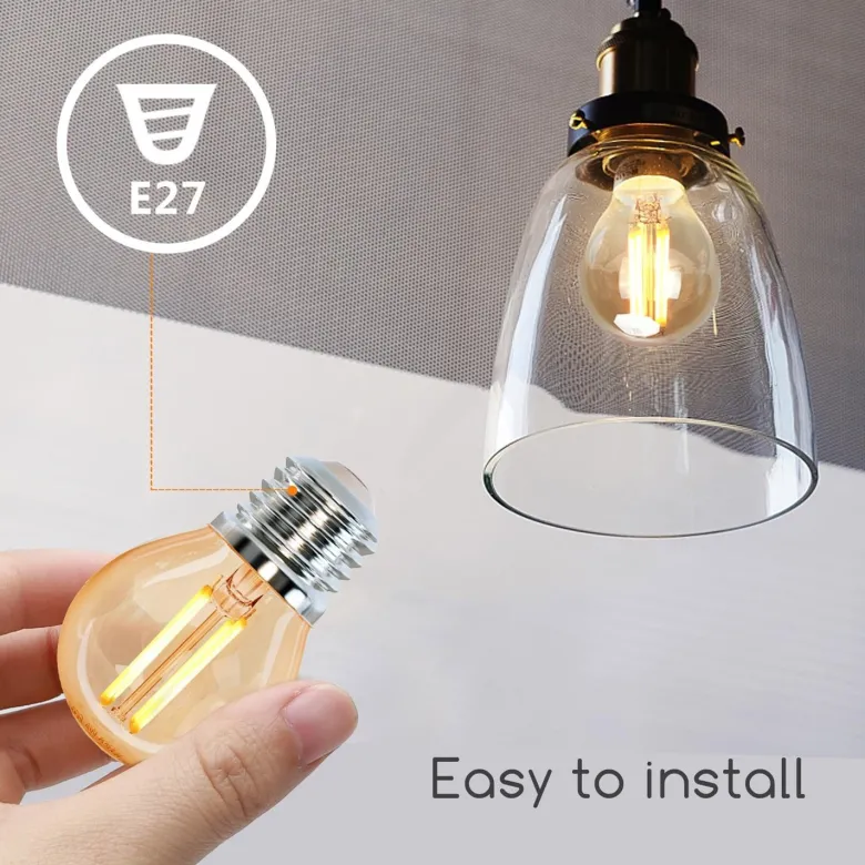 Bombilla Led E27 COB filamento 4W, Small Gold