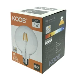 Bombilla Led E27 COB filamento 8W, Ø125x176mm, Regulable