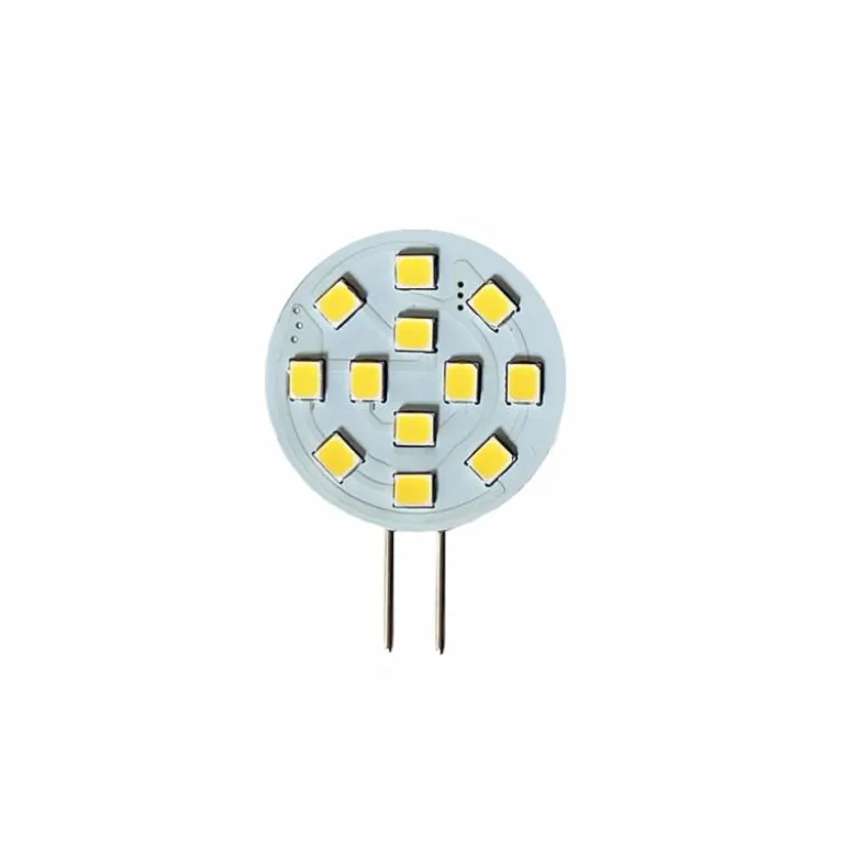 Bombilla LED G4 bi-pin circular plana 12V AC/DC - 2,2W