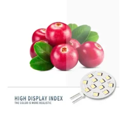 Bombilla LED G4 bi-pin circular plana 12V AC/DC - 2,2W