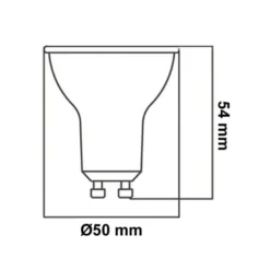 Bombilla LED GU10, 6W, 145Lm/W,38º, Samsung