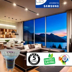 Bombilla LED GU10, 6W, 145Lm/W,38º, Samsung