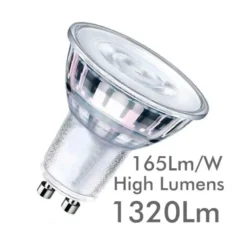 Bombilla LED GU10, 8W, 24º, SMD1A1A, 1320lm, CRI 98