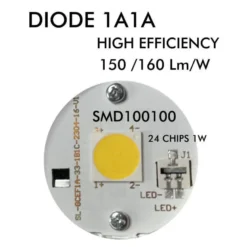 Bombilla LED GU10, 8W, 24º, SMD1A1A, 1320lm, CRI 98