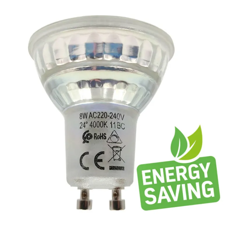 Bombilla LED GU10, 8W, 24º, SMD1A1A, 1320lm, CRI 98