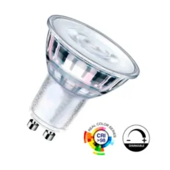 Bombilla LED GU10, 8W, 24º, SMD1A1A, 1200lm, CRI 98, regulable
