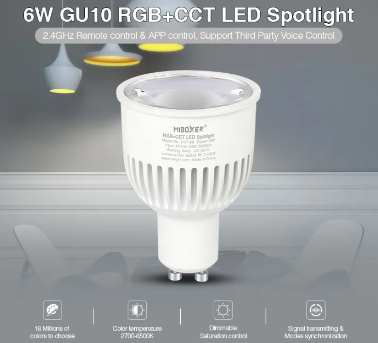 Bombilla LED WiFi GU10 Bulb 6W RGB+CCT