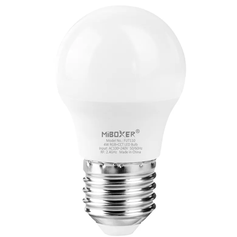 Bombilla mini E27 LED 4W, RGB+CCT (2.4G)