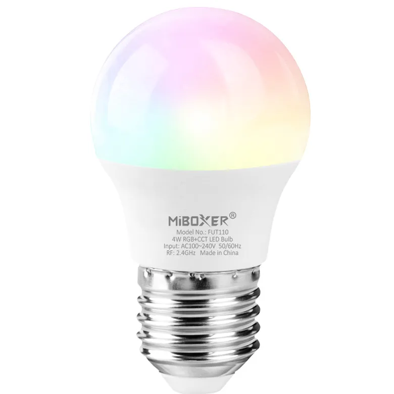 Bombilla mini E27 LED 4W, RGB+CCT (2.4G)