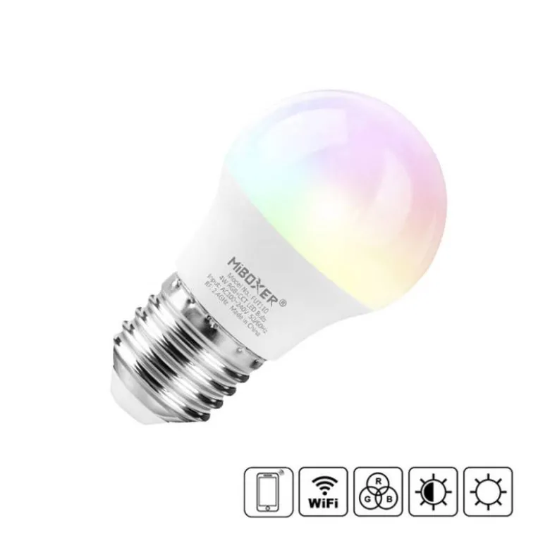 Bombilla mini E27 LED 4W, RGB+CCT (2.4G)