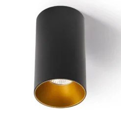 BOX Housing GU10, Aplique techo negro/negro cromo