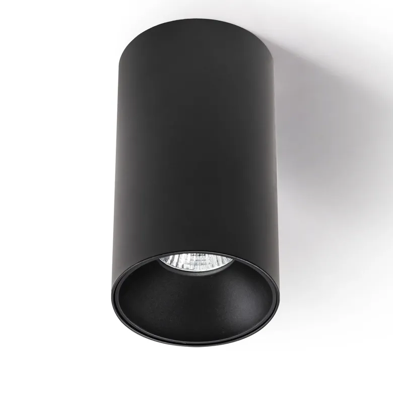 BOX Housing GU10, Aplique techo negro/negro cromo