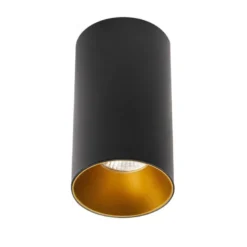BOX Housing GU10, Aplique techo negro/dorado mate