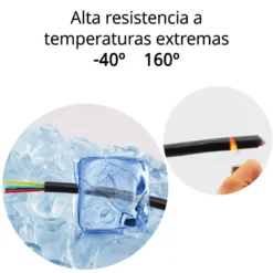 Cable anticalórico de silicona 2x0,50mm, 1m, blanco