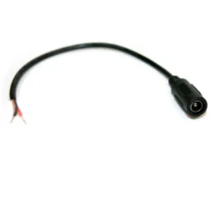 Cable DC 5,5*2,5mm Jack Hembra 12cm negro
