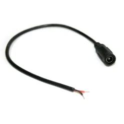 Cable DC 5,5*2,5mm Jack Hembra 30cm negro