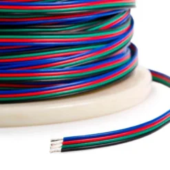 Cable de conexión a medida para tiras LED RGB 4x0,50mm, 1 metro