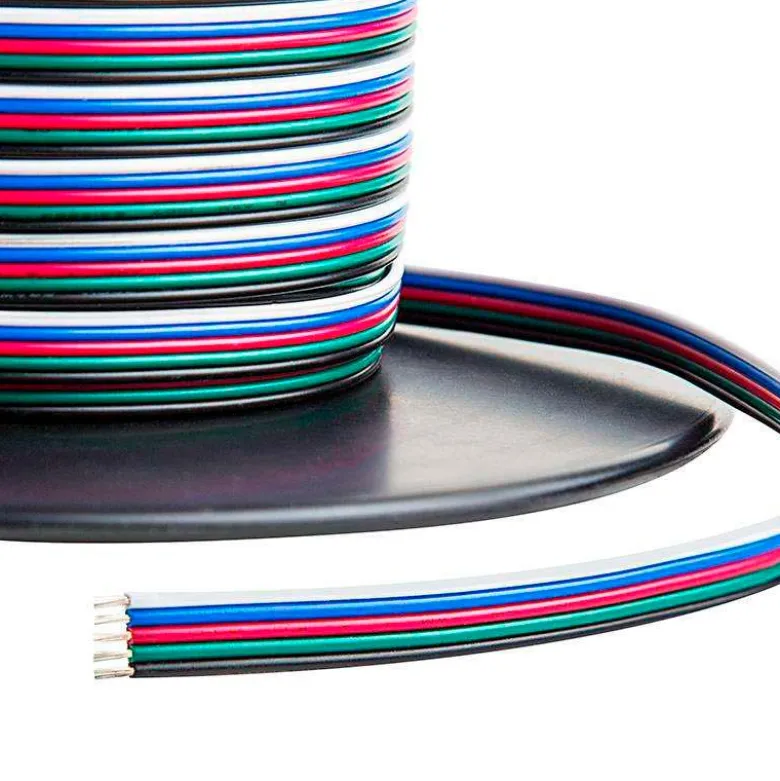 Cable de conexión a medida para tiras LED RGBW 5x0,50mm, 1 metro