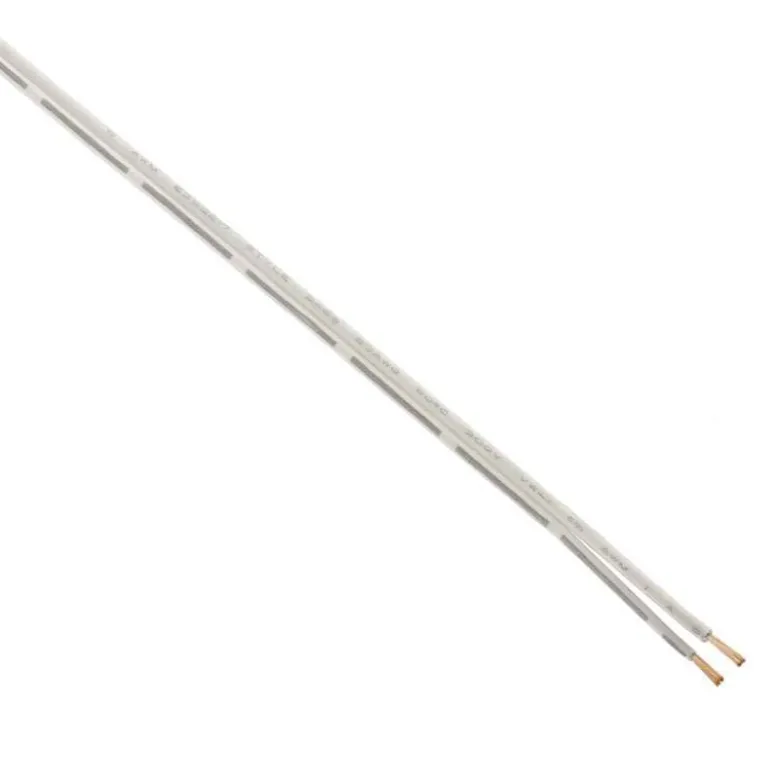 Cable paralelo 2x0,50mm, 1m, blanco