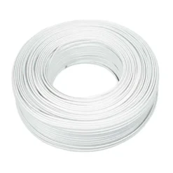 Cable plano 2x0,75mm, 1m, blanco