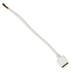Cable redondo conexión macho 6 Pin 14mm RGB+CCT, 30cm, blanco