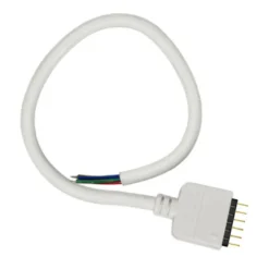 Cable redondo conexión macho 6 Pin 14mm RGB+CCT, 30cm, blanco