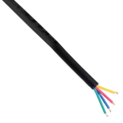 Cable redondo de conexión para tiras LED RGB 4x0,50mm - 1 metro, negro